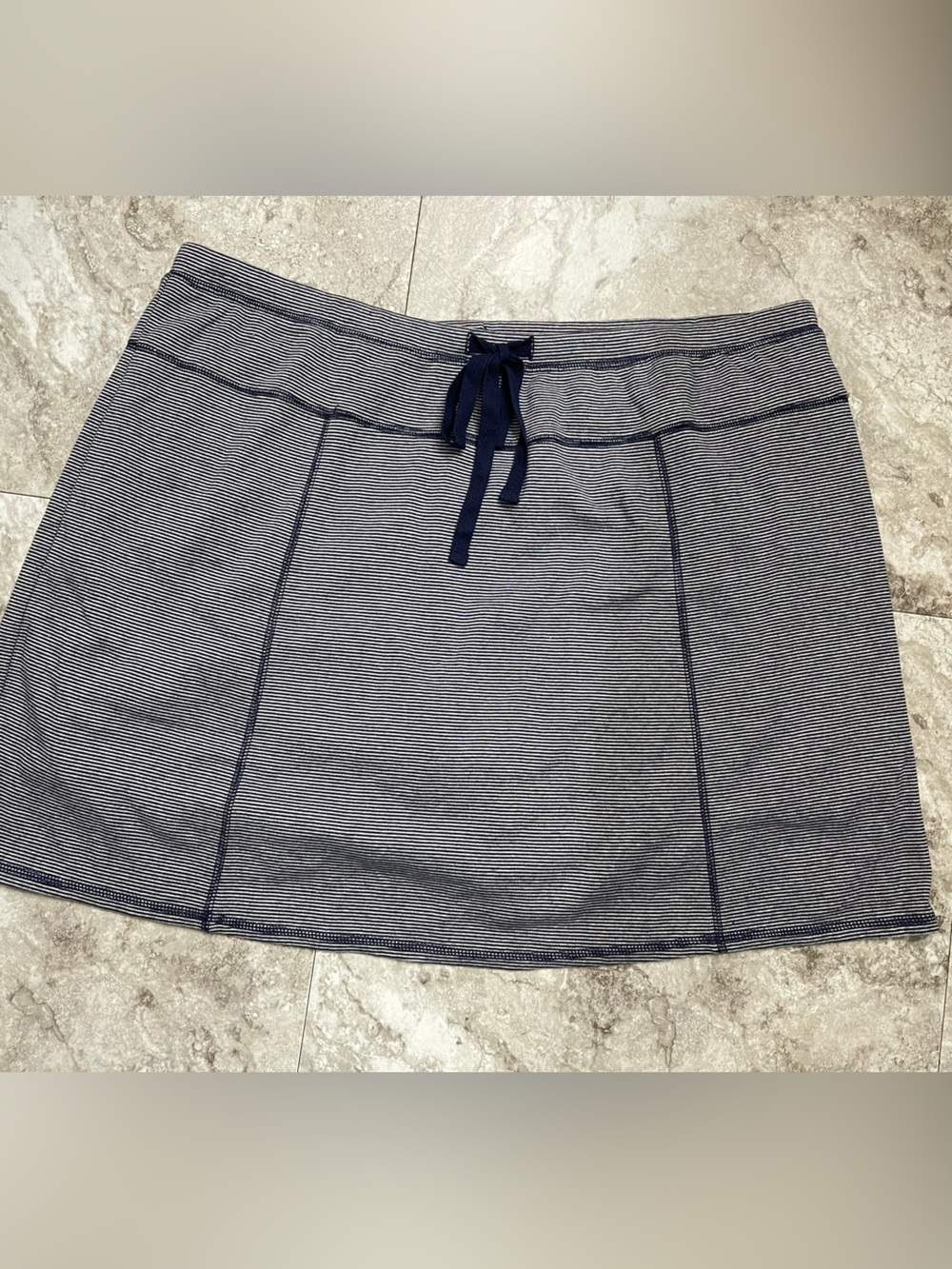 Sporty Blue Navy Striped Skort Size 18/20